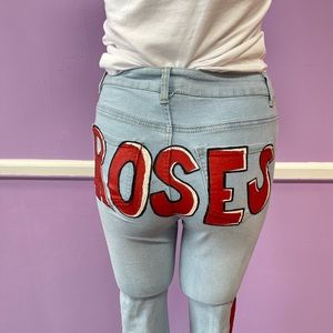 Fabulous wide leg stretch, jeans Roses R Red Brand size S M L XL